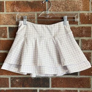 Sweet Honey girls size 12 Gingham athletic skirt skort purple white layered kids